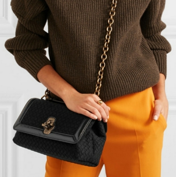 BOTTEGA VENETA LIKE NEW Intrecciato Knit Olimpia Knot Bag - Picture 4 of 13